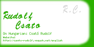 rudolf csato business card